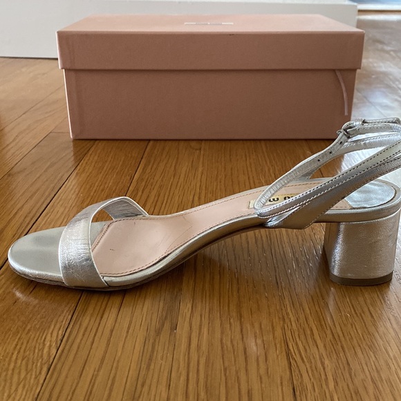 Miu Miu Block Heel Sandal 37.5 W/ box - Picture 8 of 11